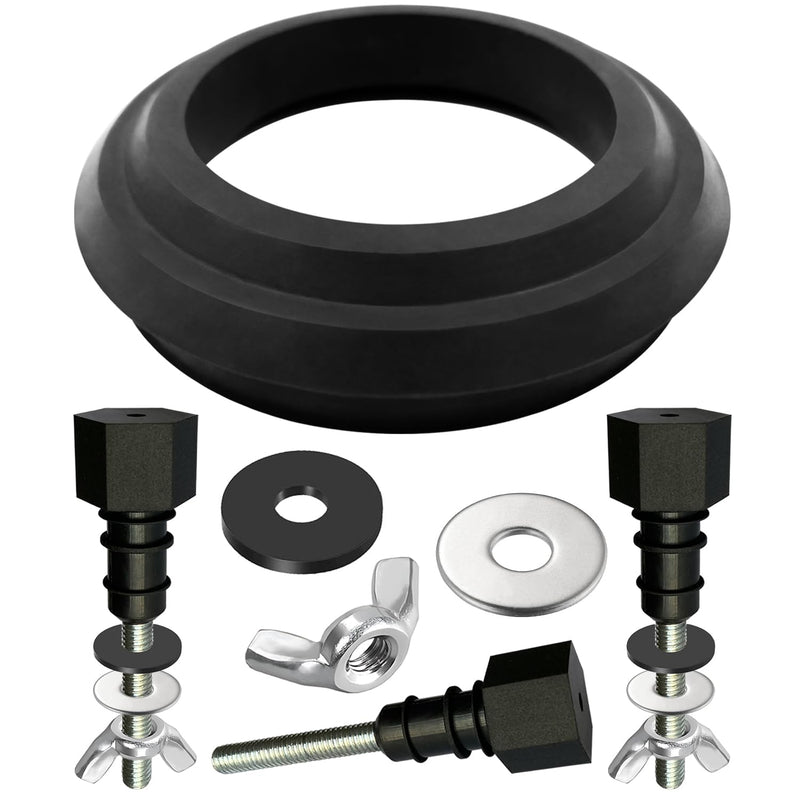 Upgrade 630-0204 2" Tank to Bowl Bolt Kit Replacement for Mansfield Toilet Repair Kit Inside Tank, Includes Gasket, Bolts and Other Essential Parts (Black)