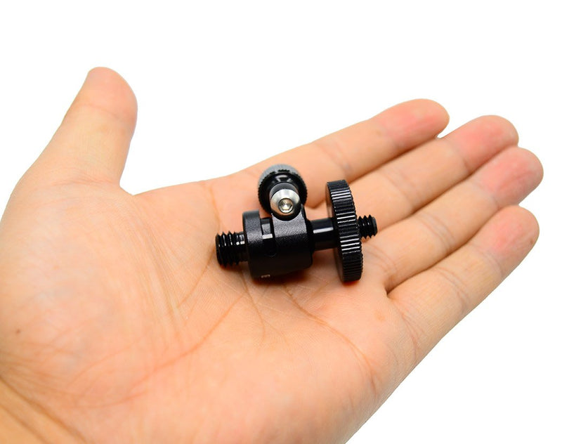 koolehaoda Mini Ballhead Camera Tripod Ball Head Mount and 1/4 to 3/8 Connector (1/4 to 3/8 Connector)