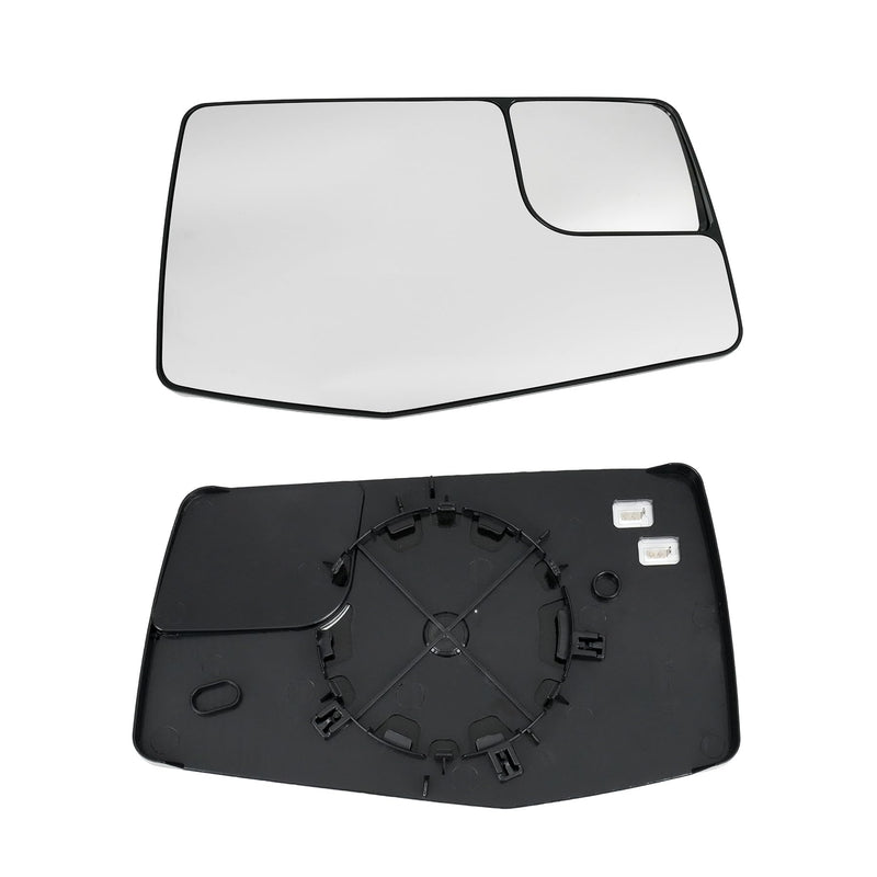 Driver Left Side Door Heated Mirror Glass with Rear Holder Convex Blind Spot Glass for Chevy Silverado 1500 and GMC Sierra 1500 2019-2024 Replace# GM1324159 84309708 L
