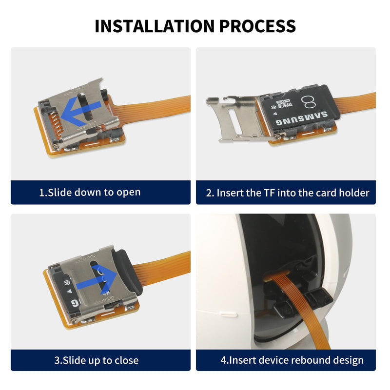 Micro SD to Micro SD Card Extension Cable TF Card Adapter Flexible Male to Female Extension Cord(3.9in/10cm)