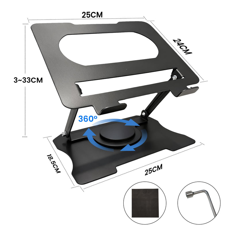 Aurant Height Adjustable Laptop Stand Compatible with 10-17.3 Inch Laptops | Height Adjustable, 10-17.3 Inch Compatible, Portable Design, Desk Organizer, Universal Fit