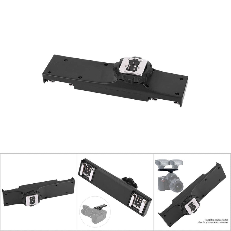Hot Shoe Splitter, Hot Shoe Flash Light Bracket Ultralight Hot Shoe Extension Bar Mount Hot Shoe Mount Plate Adapter for SLR Camera Camcorder (for SLR (for
