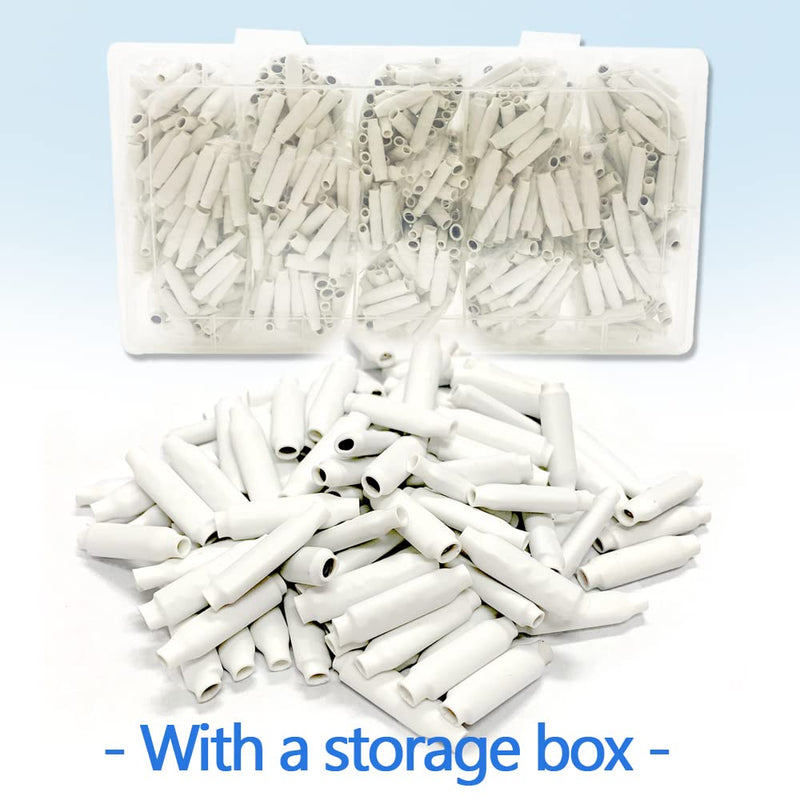 White Dry B Connector Wire Telephone Alarm Wire Crimp Beanies Splices for Low Voltage (1000Pcs) White