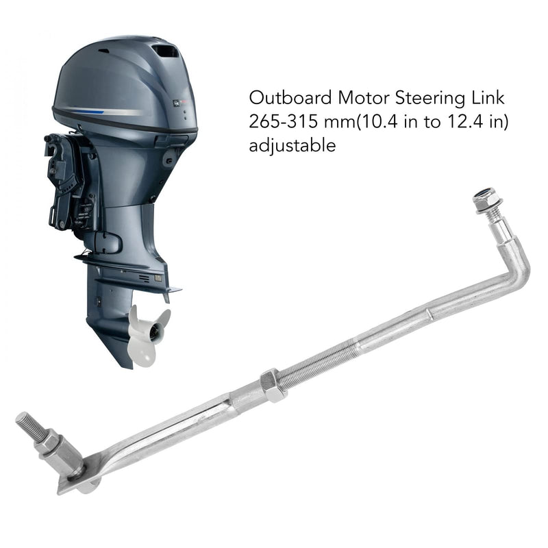 Outboard Motor Steering Link 265?315mm Adjustable Stainless Steel Universal Boat Engine Steering Tie Rod Drag Link Kit for to Outboard Engine