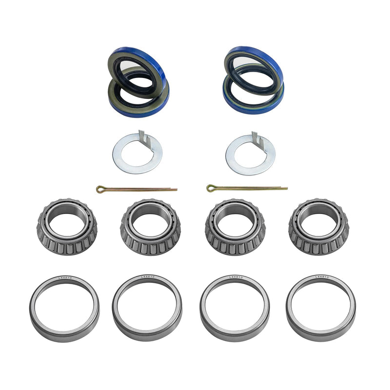 Pack of 2 Trailer Wheel Hub Bearings Kit Fits for 1-1/16'' 2000Lbs L44649/L44610, Grease Seal 12192TB ID 1.250'' and 15192TB ID 1.500'' Cotter Pin L44649/L44610 Pack of 2