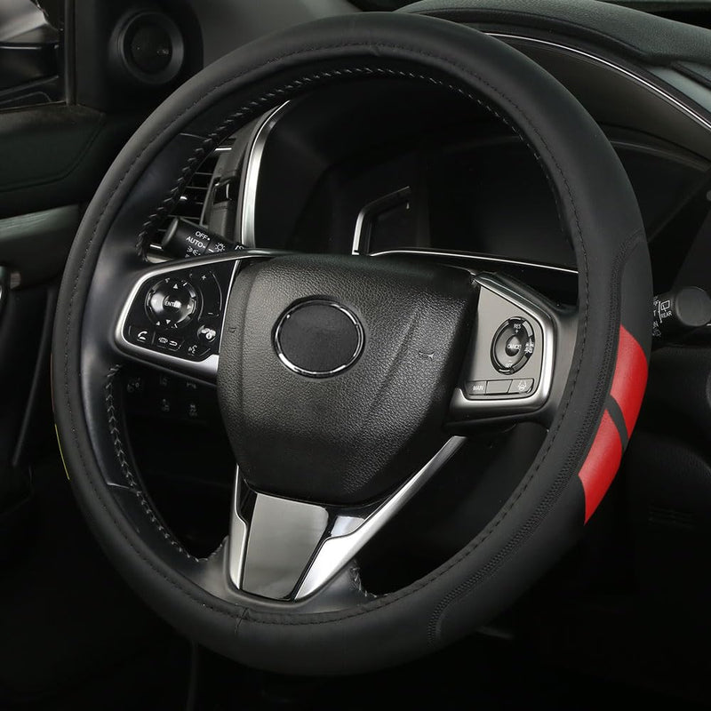 Microfiber Leather Steering Wheel Cover Compatible with Dodge Challenger Charger Durango Avenger Ram COVER-fit-hond