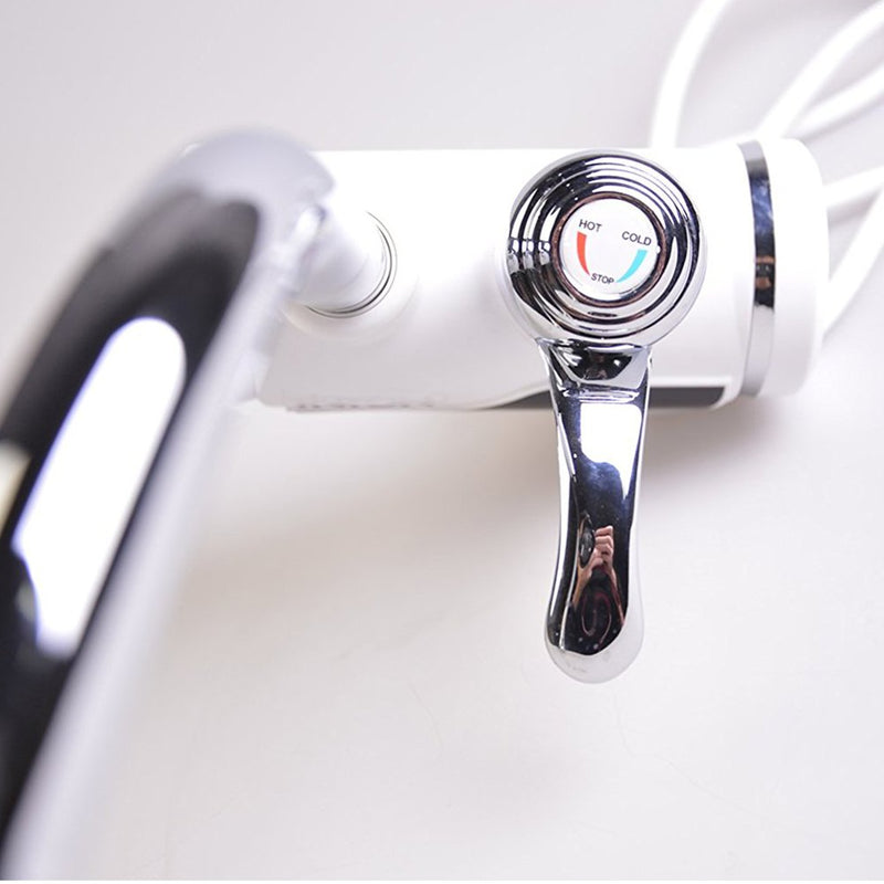 Rotatable Bathroom Kitchen Heating Tap Water Faucet 110V Tankless Electric Hot Water Heater Faucet with LED Digital Display (Small Below Inflow) Small Below Inflow