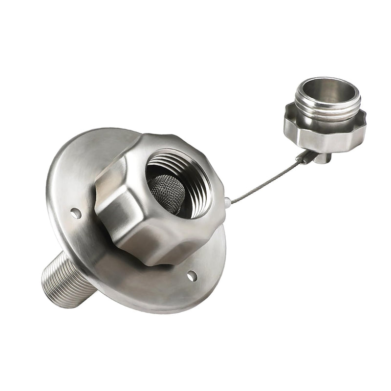 G-Sunny All Metal RV City Water Inlet with Check Valve, RV Water Inlet Replacement, RV Water Fill Inlet,RV Water Inlet Connection for for RV Camper Motorhome Trailer Marine