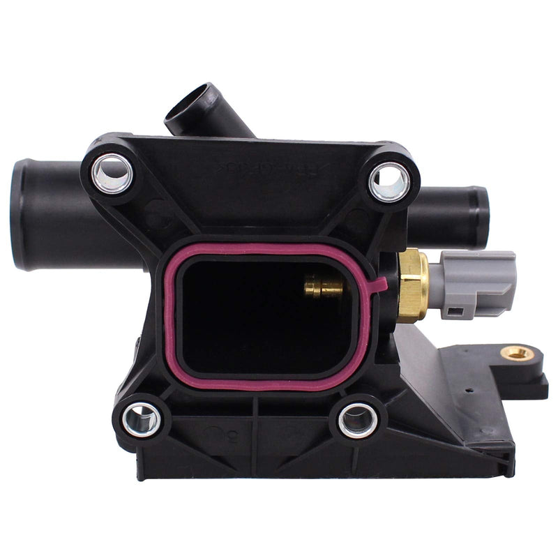 NewYall Engine Coolant Water Outlet Thermostat with Sensor for Mazda 3 5 6 2006-2015, CX-7 2010-2012 LF941517Z LF94-15-17Z 902-690