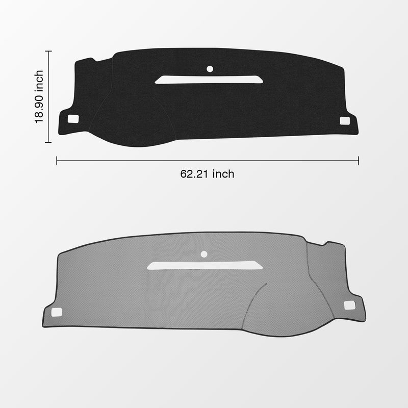KUST Car Dash Cover for 2007-2014 Chevy Chevrolet Tahoe/Suburban,2007-13 Chevy Avalanche/Silverado 1500 2500 3500 LTZ /2007-13 GMC Sierra SLT Denali,2007-14 GMC Yukon XL(Only Fit One Glove Box) Dash Cover for Tahoe 2007-2014