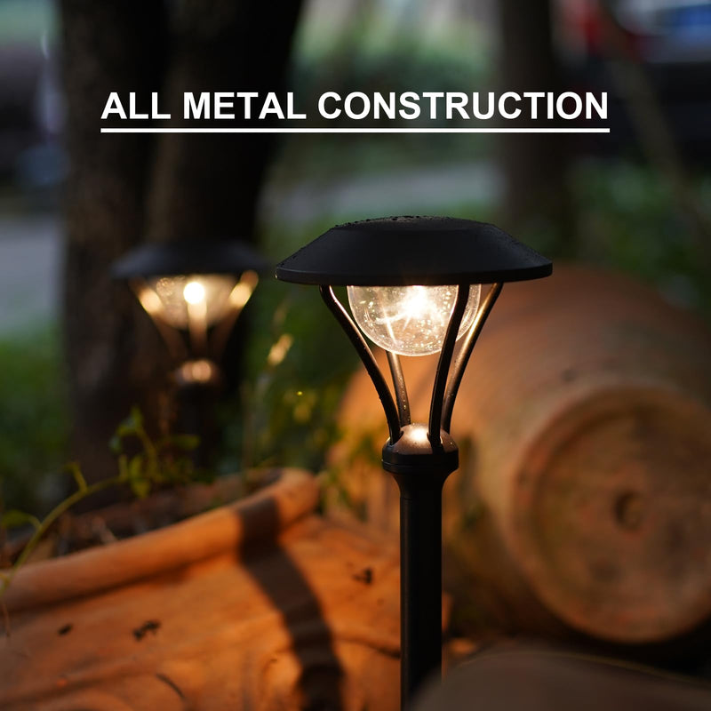 GOODSMANN Low Voltage Pathway Lights Landscape Lighting Outdoor Path Lights Wired LED 1W 60 Lumens 3000K Aluminum Housing Walkway Driveway Light with Stake Connector LED 1PK