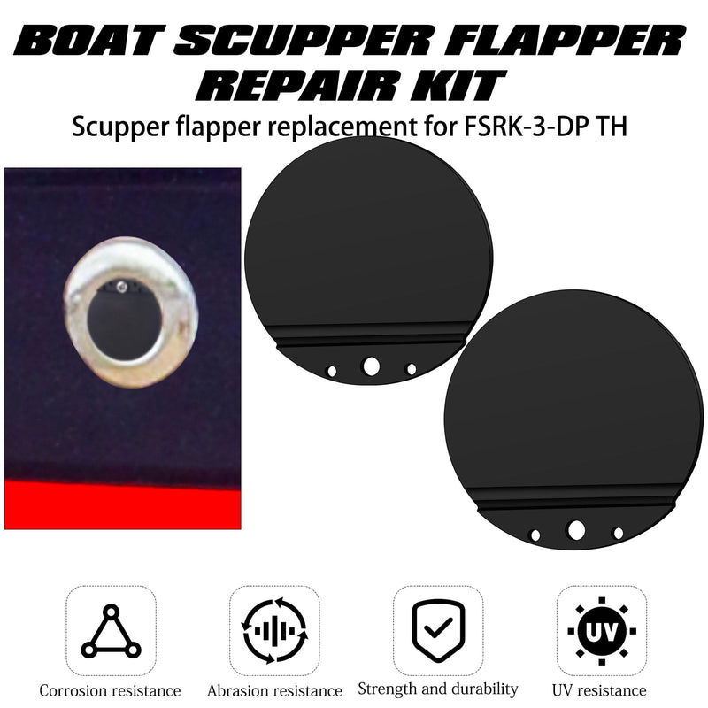BBTO 4PCS Scupper Flappers Replacement Boats Scupper Drain Valves for Boat Repair Kit Compatible with TH Mar-ine FSRK-3-DP 1 1/2"