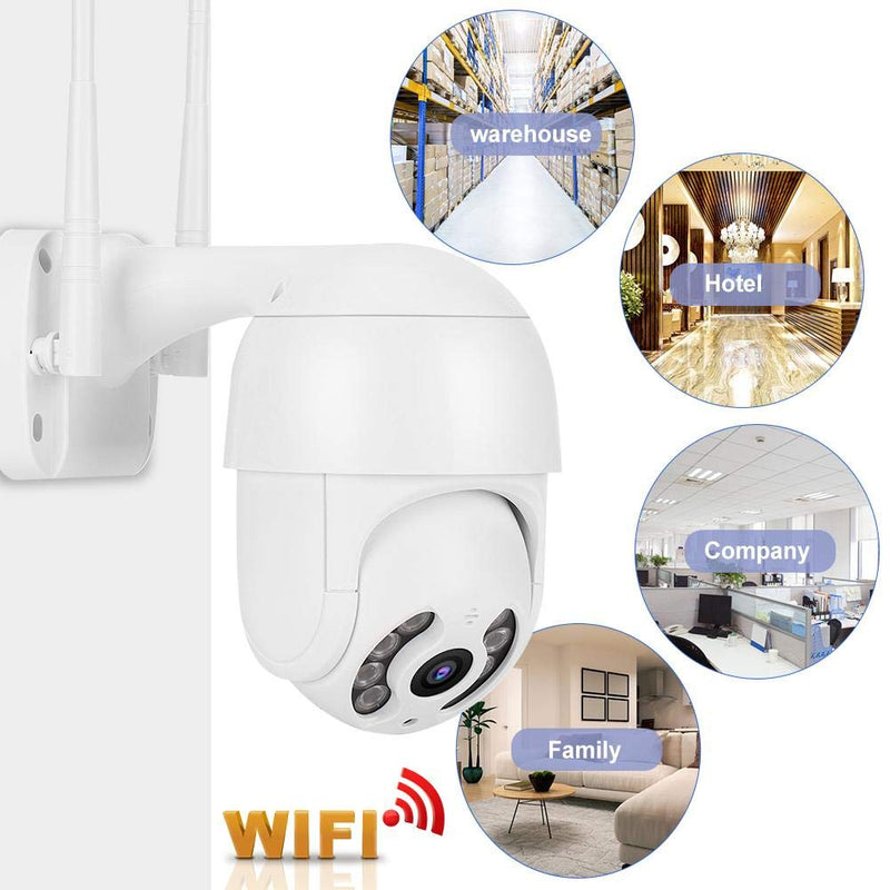 2In PTZ Dome Camera 1080P 8 Lights with 110 240V Remote Control Multiplayer Shared Motion Detection Smart Camera for Home Office