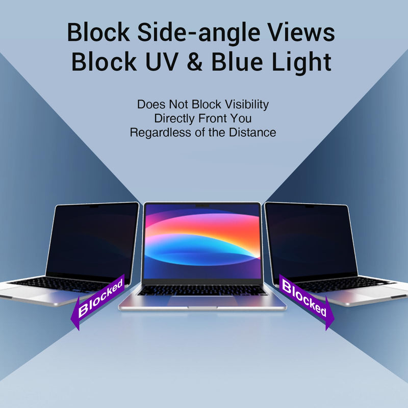 Strong Magnetic Privacy Screen Compatible with MacBook Air 15 Inch 2023-2025,M2, M3, M4, Upgraded Removable Screen Protector Mac Air 15 inch Laptop Screen Filter Shield Anti BlueLight Glare Anti Spy Macbook Air 15Inch