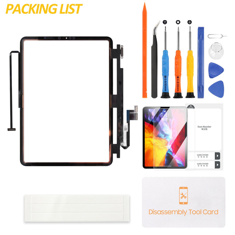 for iPad Pro 11 Touch Screen Replacement 1st Gen 2018 / 2nd Gen 2020 Touch Digitizer Glass A2013 A1934 A1980 A1979/A2068 A2230 A2228 A2231 with Tools