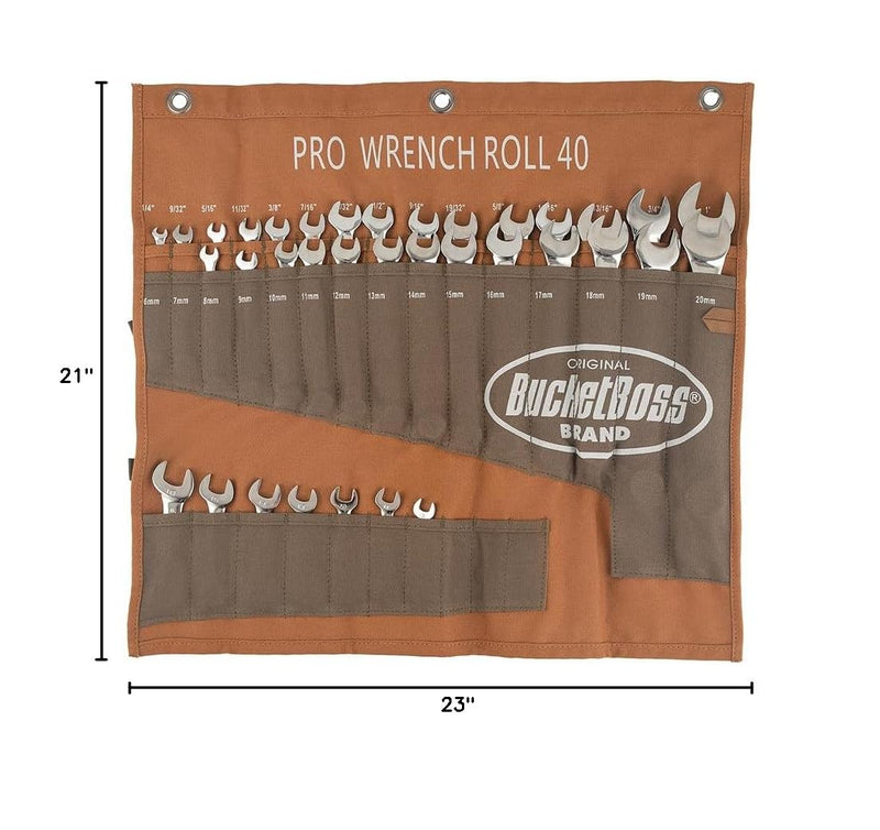 Bucket Boss Pro Wrench Roll 40 in Brown, 70040