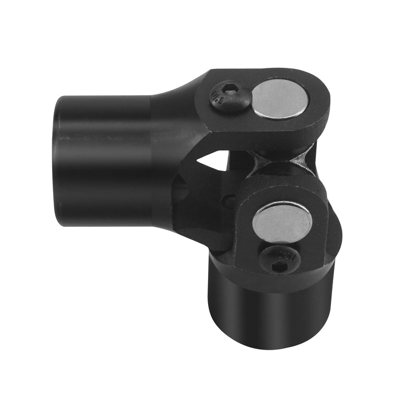3/4" Round x 3/4" Round Single Steering Shaft Universal U Joint 3/4" Round to 3/4" Round Black Steering Shaft Universal Coupling 35° Working Angle 3-3/4" Total Length