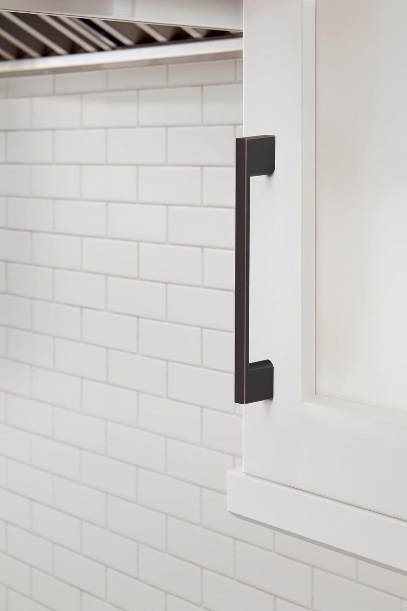 Amerock 10BX37132ORB | Oil Rubbed Bronze Cabinet Pull | 5-1/16 inch (128 mm) Center-to-Center | 10 Pack | Cityscape | Furniture Hardware