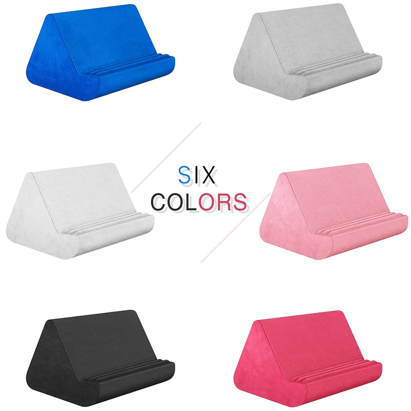 Soft Tablet Stand Pillow with Pocket,Adjustable 3 Viewing Angle,Lazy Holder for Bed Sofa,Compatible with iPads Tablets eReaders Smartphones Books Magazines Light Pink