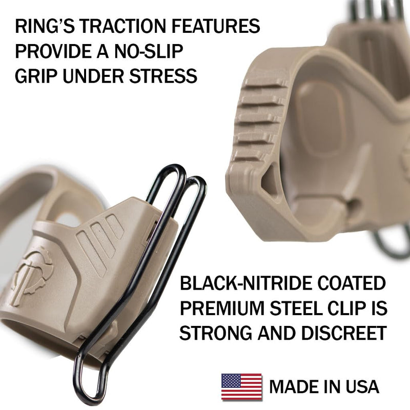Thyrm Switchback 3.0 Deep Carry Flashlight Ring, Premium Metal Clip, Blue | Wire Clip Adjustable to Two Heights, Made in USA, For 1” Diameter Lights by SureFire, Modlite, Streamlight, Fenix, Nitecore Navy Blue