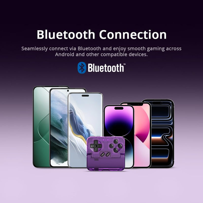GameSir Pocket Taco Vertical Bluetooth Mobile Controller for Android,Handheld Mobile Gaming Controller, 600mAh Battery, Lightweight with Pass-Through Charging, Retro Arcade Gamepad （Purple）