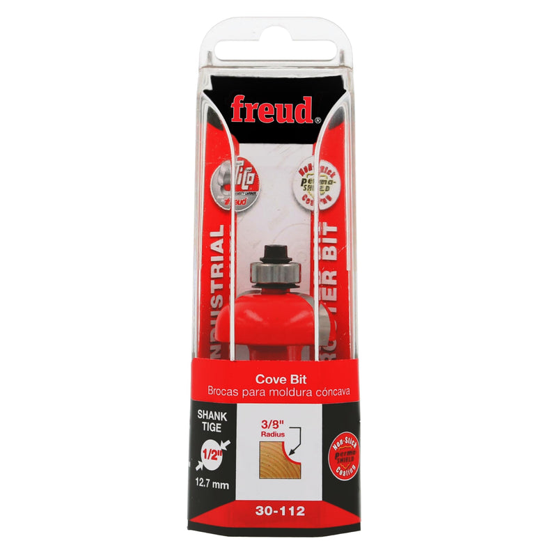 Freud 30-112: 3/8" Radius Cove Bit with 1/2" Shank