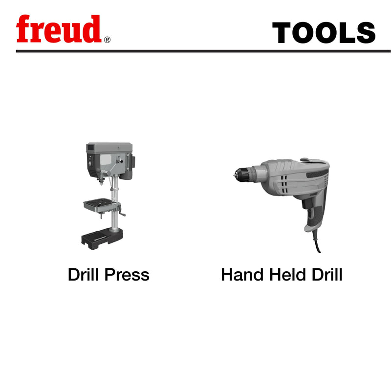 Freud CB35057R: 35 mm (Dia.) Cylinder (Hinge) Bit with Right Hand Rotation 57.5mm overall length