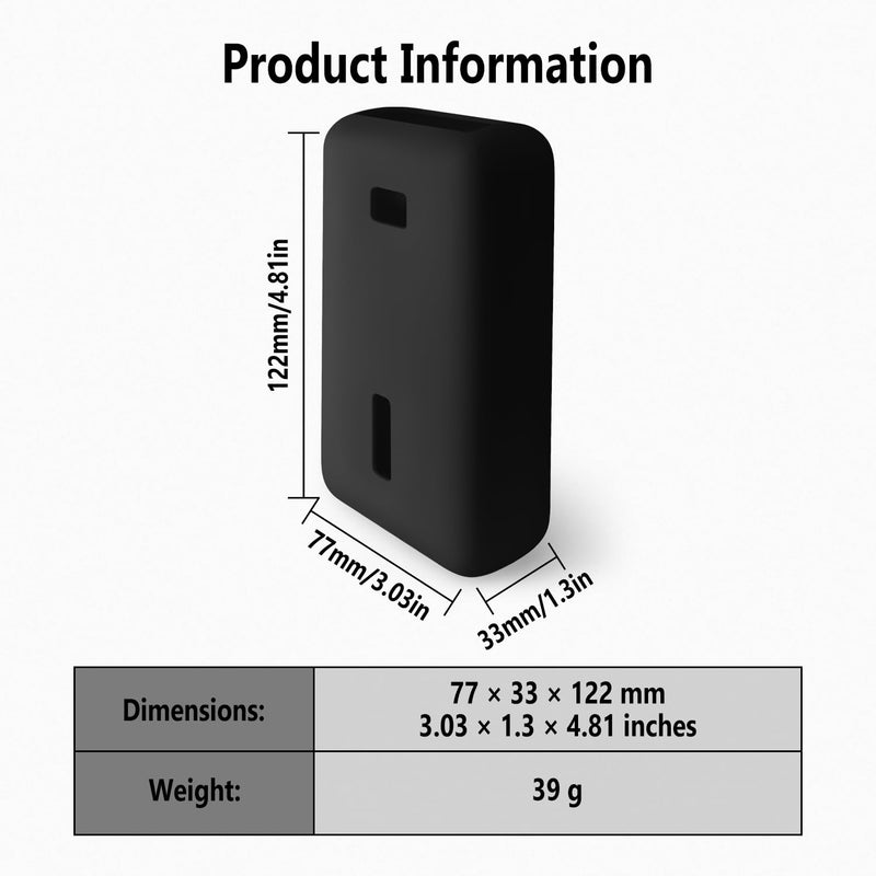 Geiomoo Silicone Case for Anker Zolo Power Bank (2025 Upgraded Version) 20000mAh 30W/45W Max, Soft Flexible Scratch Resistant Protective Cover (Black) Black