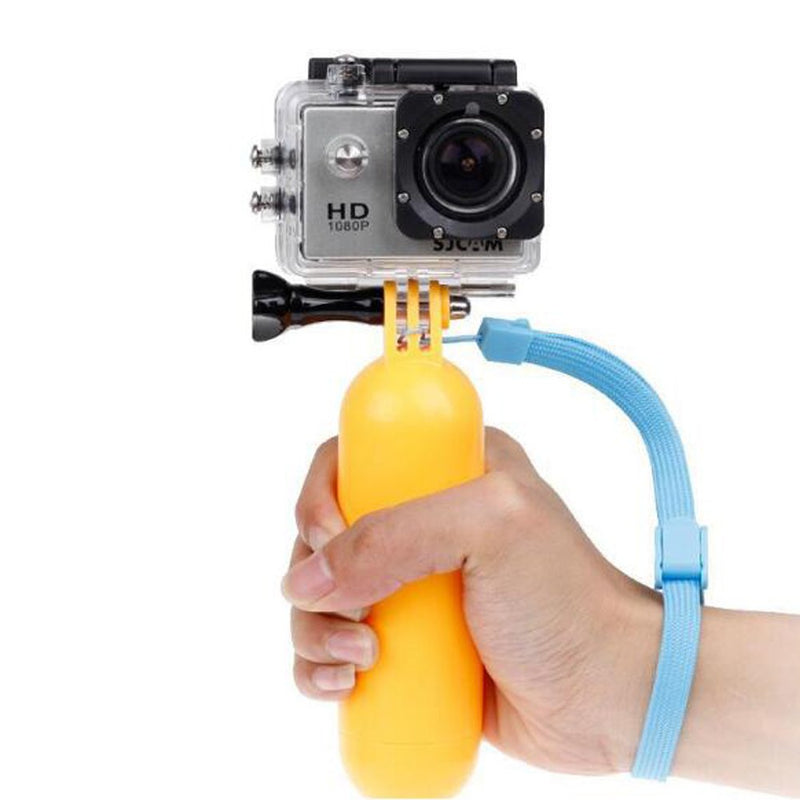 Floating Hand Grip Floaty Handheld Monopod for GoPro Hero 6/5/ 5 Session/ 4 Session/ 4/3+/ 3/2/1, SJ4000/SJ5000, with Long Handle Screw and Wrist Strap