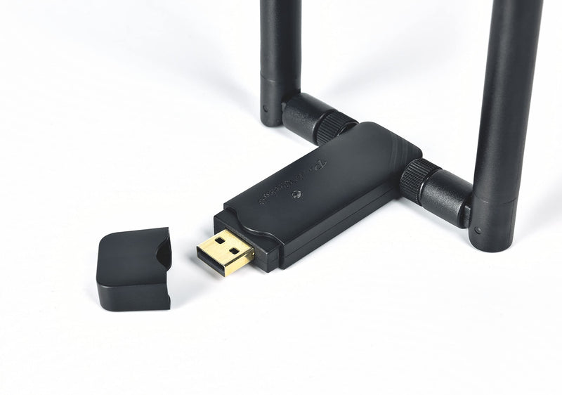 Panda Wireless® PAU0D AC1200 Wireless AC USB Adapter w/Dual Antennas - Windows 7/8/10/11/2019/2022, Zorin, MXLinux, Mint, Ubuntu, Fedora, openSUSE, Rocky, Kali Linux and Raspbian