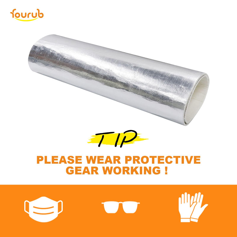 Automotive Aluminized Heat Shield Up to 2280°F High Temp Thermal Barrier Fiber (None Adhesive Backed) (1/4" X 36" X 24") 1/4" X 36" X 24"