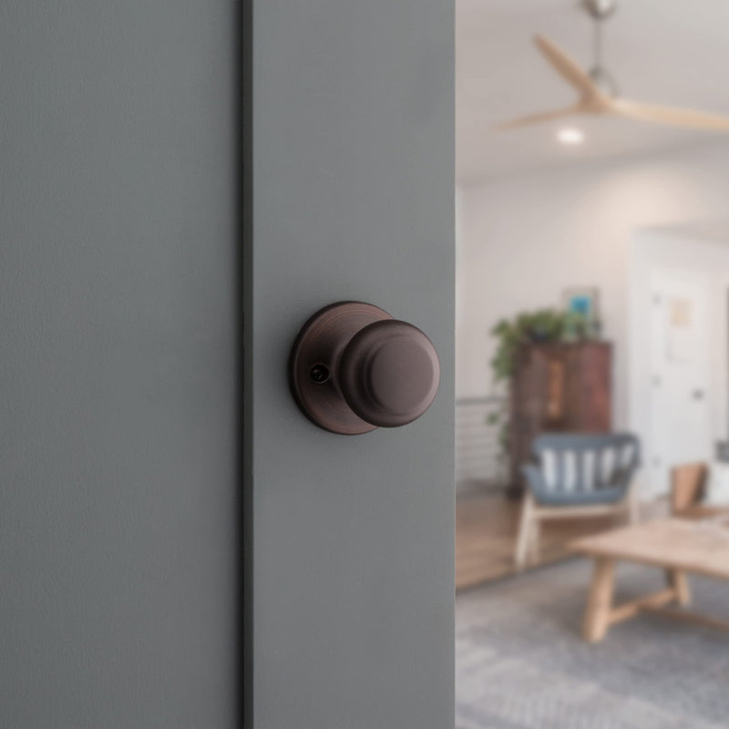 Kwikset Cove Interior Passage Door Knob, Handle For Closet and Hallway Doors, Non-Locking Doorknob, Venetian Bronze (Pack of 1)