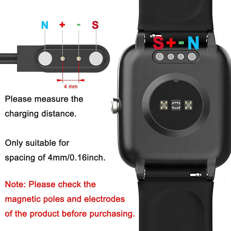 Vancle 2 Pack for Gloryfit Smart Watch Charger, USB-C Magnetic Charging Cable for GloryFit T80 T70 T60 T50 P99 P98 Smart Watches