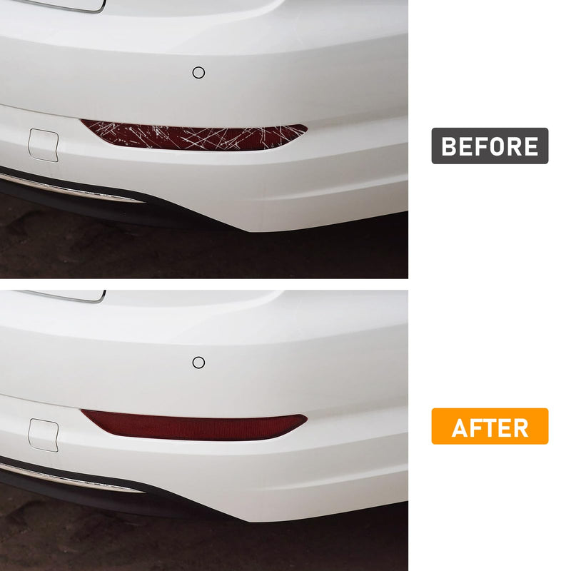 Compatible with Volkswagen Jetta Sedan Rear Bumper Reflector 2019-2021,Left Driver & Right Passenger Side Red Marker Trim Replace for 17A945105,17A945106,Jetta Back Reflector Light W/O Bulb,2PC 19-21 Jetta Rear Reflector