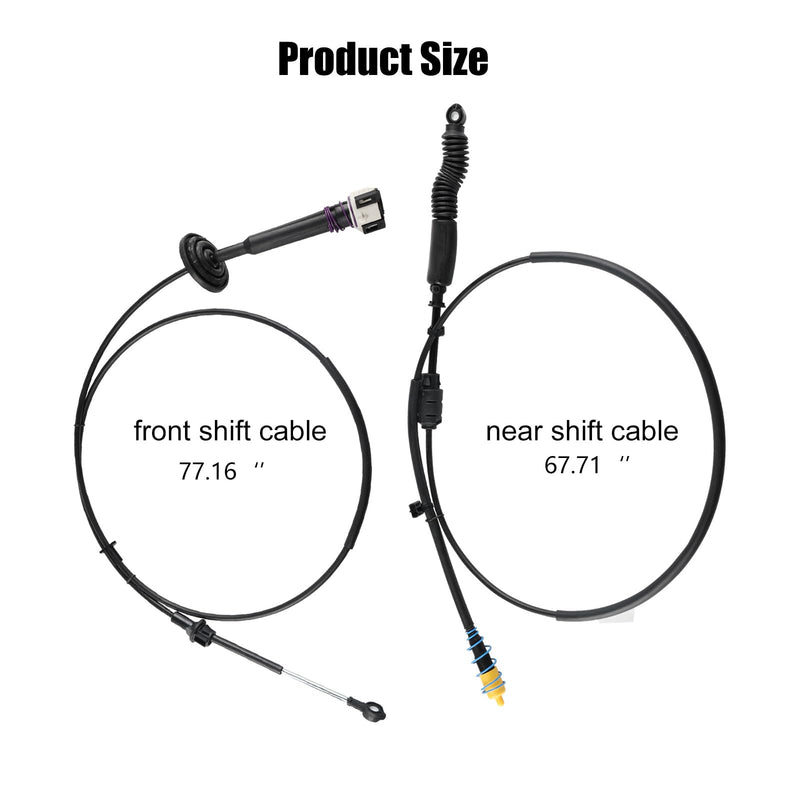 Automatic Transmission Gear Shifter Cable Replacement for 12477640 Compatible with 1999-2007 Chevy Silverado GMC Sierra 1500 2500 3500 Classic