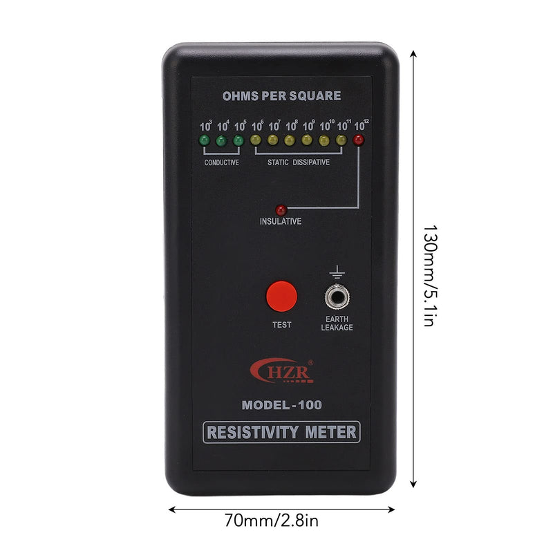 Digital Static Electricity Tester - Precise Measuring Instrument Electrostatic Analyzer Self Calibration Resistivity Tester