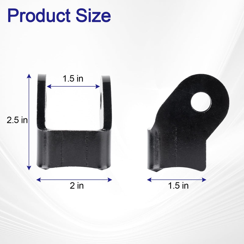 Shock Bracket Weld On Shock Mount - Heavy Duty Brackets for Off-Road Trailers Rear Axle Shock Mount Bracket Kit, Thick Weld On Shock Brackets - 1 Pair