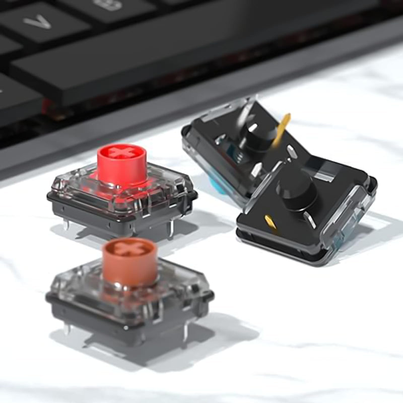 Kailh Choc V2 Red Low Profile Switches for Mechanical Keyboard,4-Pin 50gf Linear RGB/SMD/MX Switch(10pcs,Choc V2 Red) 10pcs