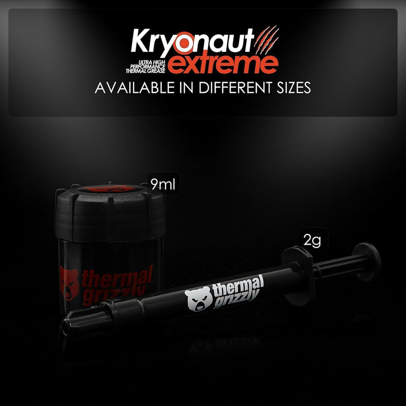 Thermal Grizzly Kryonaut Extreme Thermal Paste 6 Gram Combo Extremely High Performance for Maximum Thermal Conductivity While Overclocking CPU/GPU/PS4/PS5 Plus 12 Cleaning Wipes 6 Wet & 6 Dry