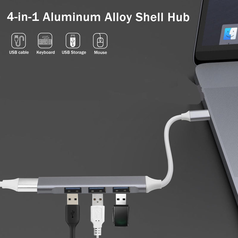 2pcs USB C Hub USB Hub 3.0,4-Port USB C to USB Adapter USB to USB C Adapter,Ultra-Slim USB C Adapter USB Splitter,USB C Dock USB Extender for Laptop,iMac Pro,MacBook Air,Mac,USB to USB C,USB C to USB 2 USB-C HUB