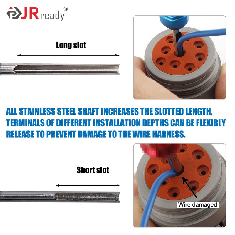 JRready ST5231 Deutsch Pin Removal Tool DRK-20DTM DRK-16DT DRK-12DTP with DRK-RT1B, Connector Release Tool for Deutsch Solid Contacts
