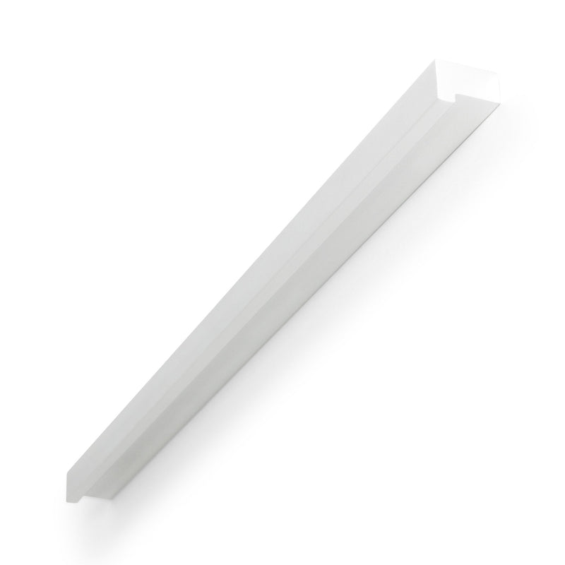 Ultra Grade URBN Modern European L-Shape Finger Pull 10-1/8 Inch Cabinet Handle, Sand Silver Finish (Pack of 2, 12 Inch Length, 10-1/8 Inch Hole-to-Hole) 10-1/8 IN