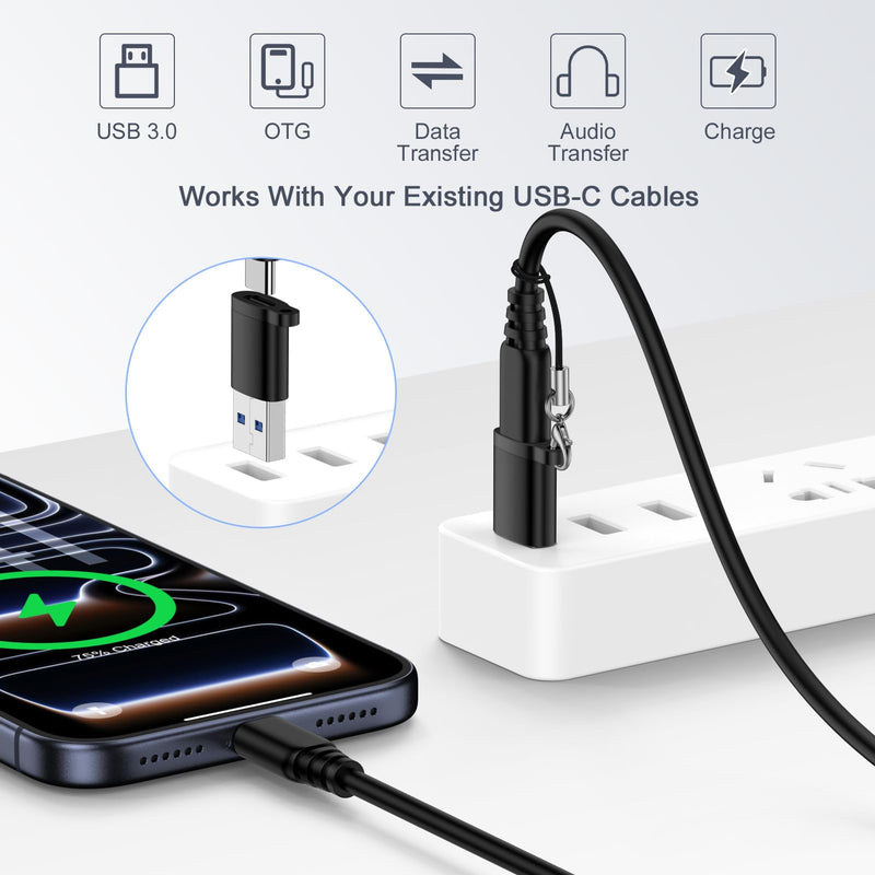 USB to USB C Adapter,USB C to USB Adapter Combo 4Pack for iPhone 17 Pro Max | Type C Female to A Male Charger Converter for Samsung Galaxy A17 A16 A15 A37 S26 Ultra S25 S24 S23 S22 S21 S20 iPhone 17 16