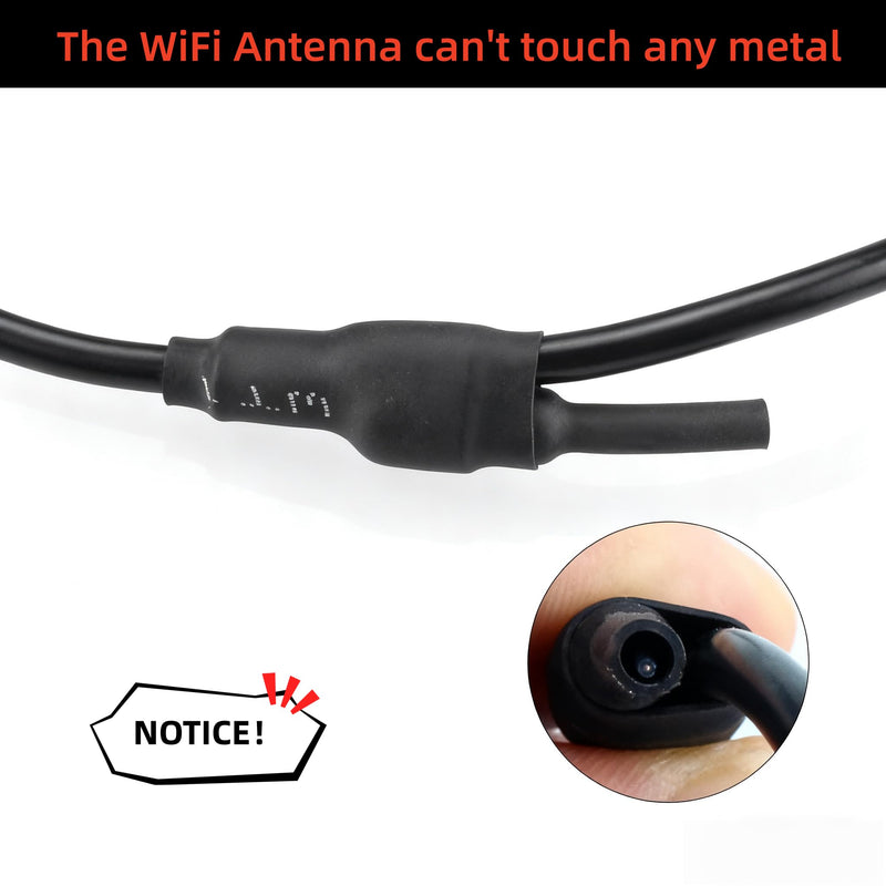 Wireless Backup Camera 1080P, 2.4GHz WiFi No Monitor Needed, License Plate Reverse Camera, 170° Wide Angle Night Vision IP68 Waterproof, Front Rear View for iPhone Android, Car SUV Van Pickup Metal License Plate Mount