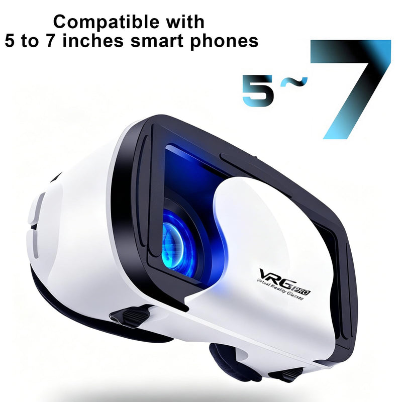 Virtual Reality Headset for Phone with Controller, 3D VR Glasses Adjustable VR Virtual Reality Goggles, Compatible 5.0-7.0 inch for iPhone & Android, for Movies Games（Black） Black