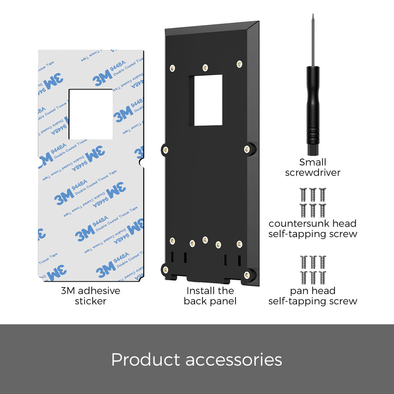 No-Drill Ring Doorbell Mount, Adhesive Doorbell Mounting Bracket Compatible with Ring Video Doorbell (2nd Generation 2020 Release), 3, 3 Plus, 4, Battery Doorbell Plus/Pro Stick-On Back Plate