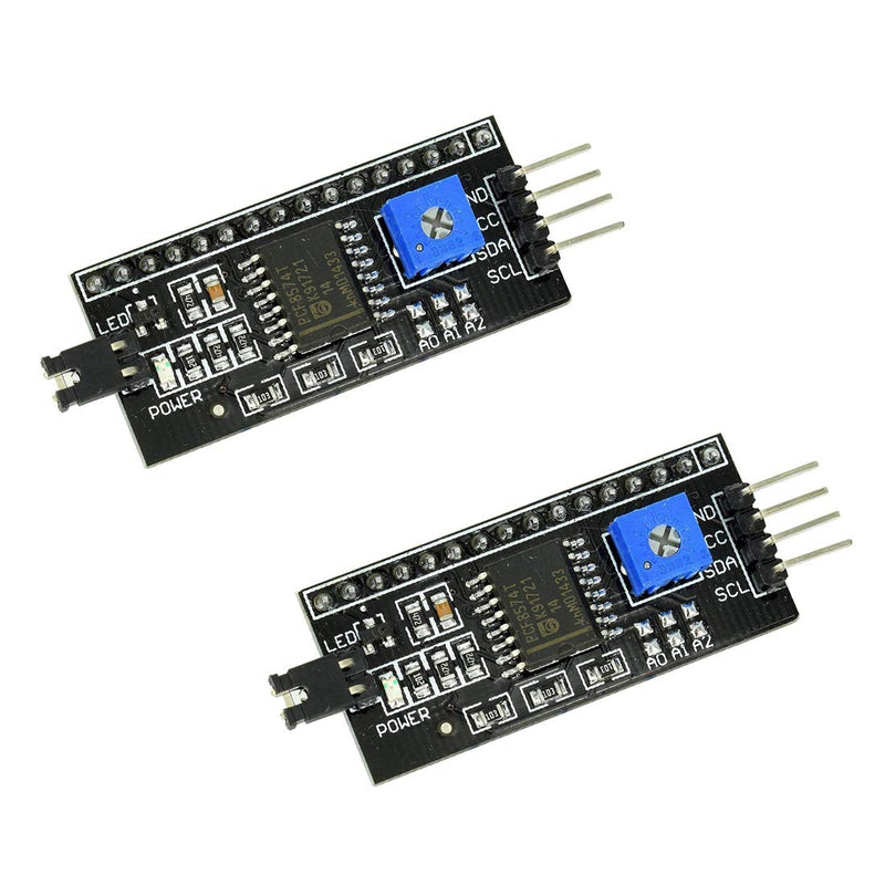 HiLetgo 2pcs 5V 2004 1602 LCD Display IIC I2C Adapter IIC Serial Interface Adapter for Arduino Robort Parts