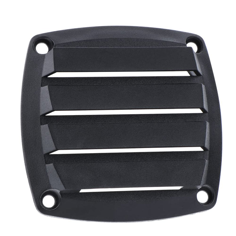 VTurboWay 4 Pcs Louvered Flush Plastic Thru Vent, Marine Boat Vent, 2-3/4", Black, Free Installation Screws