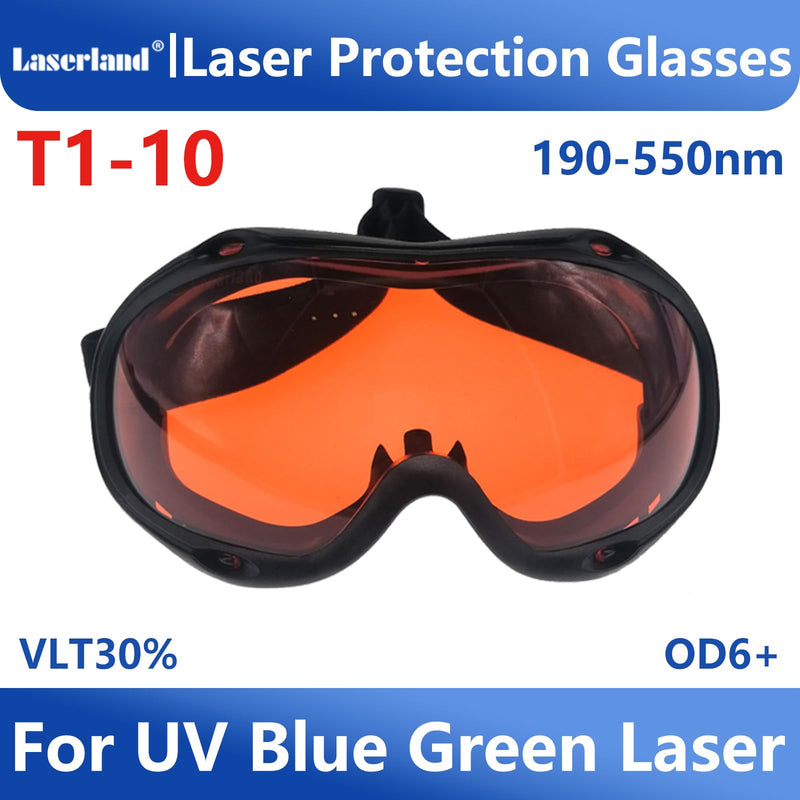 190nm-550nm 355nm 405nm 450nm 473nm 532nm OD6 Blue Green Laser Protective Protection Goggles Safety Glasses CE T1-10