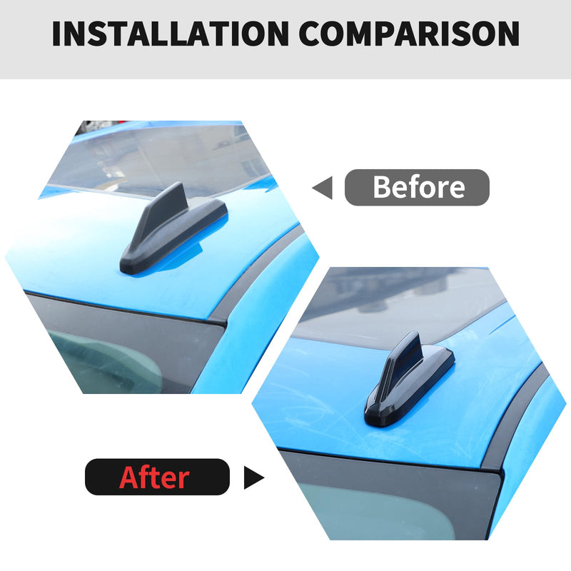 RT-TCZ Roof Antenna Cover Trim Decoration Exterior Accessories for Chevy Silverado/Suburban/Tahoe 2019-2024,for GMC Yukon/Sierra 2019-2024,Black Black
